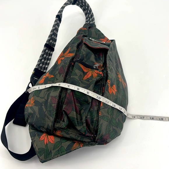 Kavu Limited Edition Floral Print Canvas Cotton Rope Sling Bag Outdoor Backpack - Picture 13 of 15